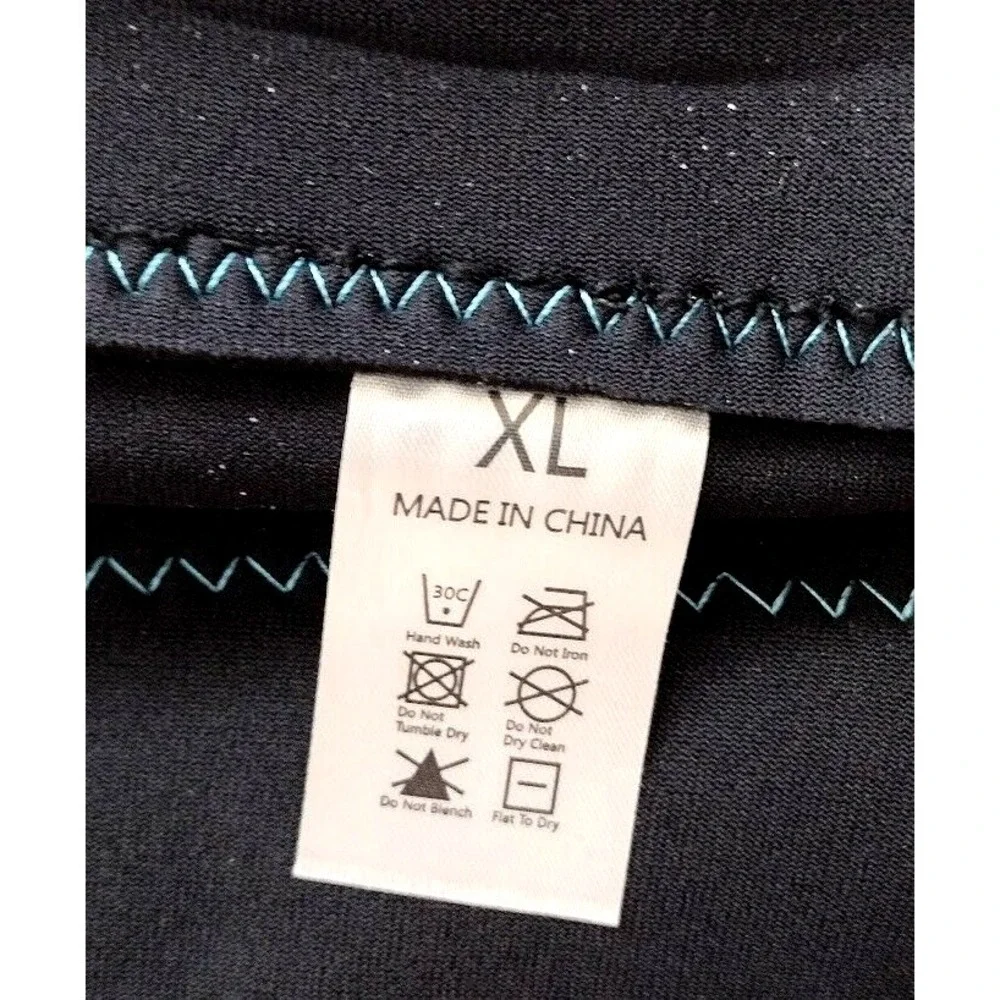 Aqua Gear Men's Shorty Wetsuit Swimsuit Dive‎ Skin XL Black Blue Trim